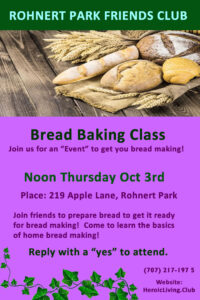 BREAD MAKING CLASS OCT 3 2024